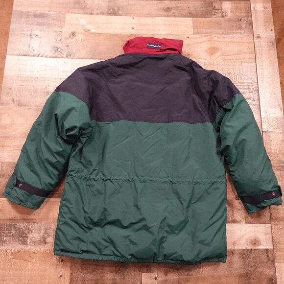 Eddie Bauer Goose Down Jacket Men’s L Green/Navy Vintage 90s Outdoor - Picture 9 of 13